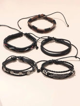 Load image into Gallery viewer, 5pcs Men PU Leather Woven Bracelet
