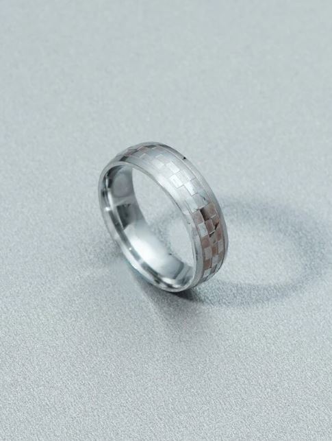 Men Geo Design Round Ring